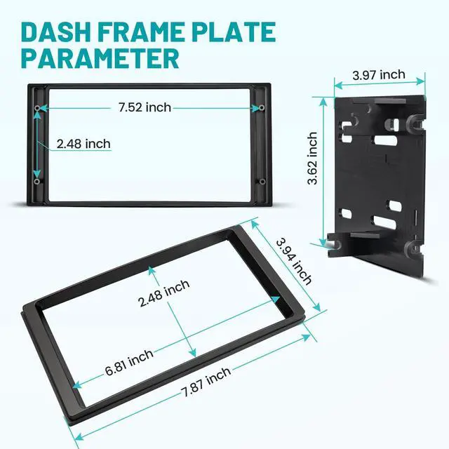 Alt view image 3 of 5 - NuIth Double DIN Radio Installation Dash Kit W/Radio Wire Harness Fits for Subaru Forester/Impreza/WRX 2008-2014, Aftermarket Radio Dash Stereo Mounting Installation Trim Bezel Bracket Wire Kits