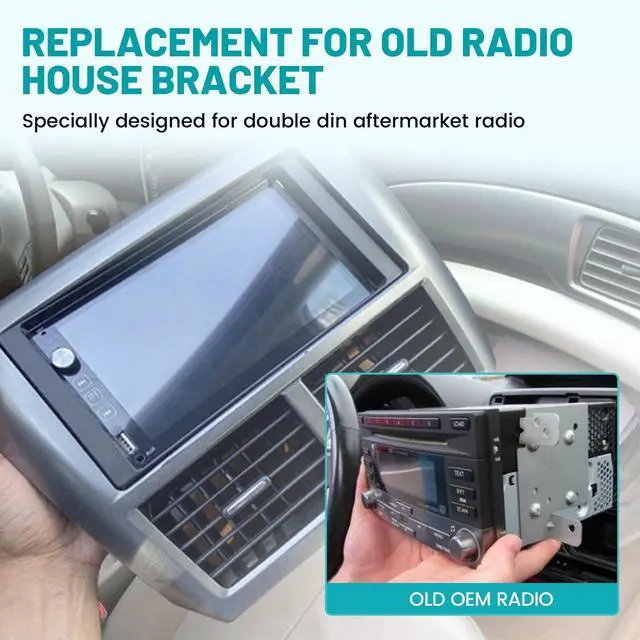 Alt view image 4 of 5 - NuIth Double DIN Radio Installation Dash Kit W/Radio Wire Harness Fits for Subaru Forester/Impreza/WRX 2008-2014, Aftermarket Radio Dash Stereo Mounting Installation Trim Bezel Bracket Wire Kits