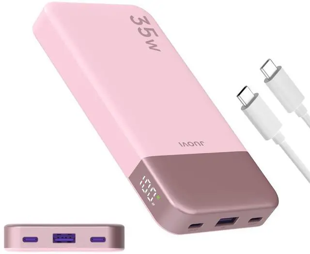 Main image of JUOVI Power Bank 10000mAh, 35W Portable Charger,Fast Charging Portable Battery Pack with PD 3.0 & QC 4.0, USB C Portable Power Bank for iPhone 15 14 13 Series, Galaxy, Tablet, Switch, and More