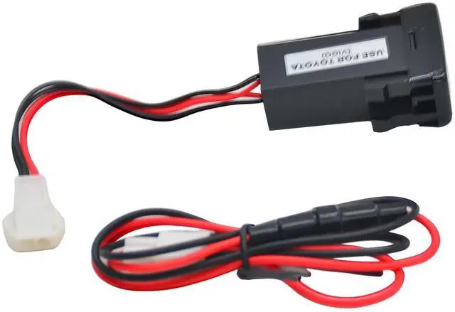 Alt view image 2 of 5 - USB Car Charger Socket with 3.5mm Audio Port, 2.1A Power Outlet Adapter Compatible with Toyota VIGO Hilux Tacoma 4Runner FJ Cruiser, Replacement Switch Panel 12V-24V