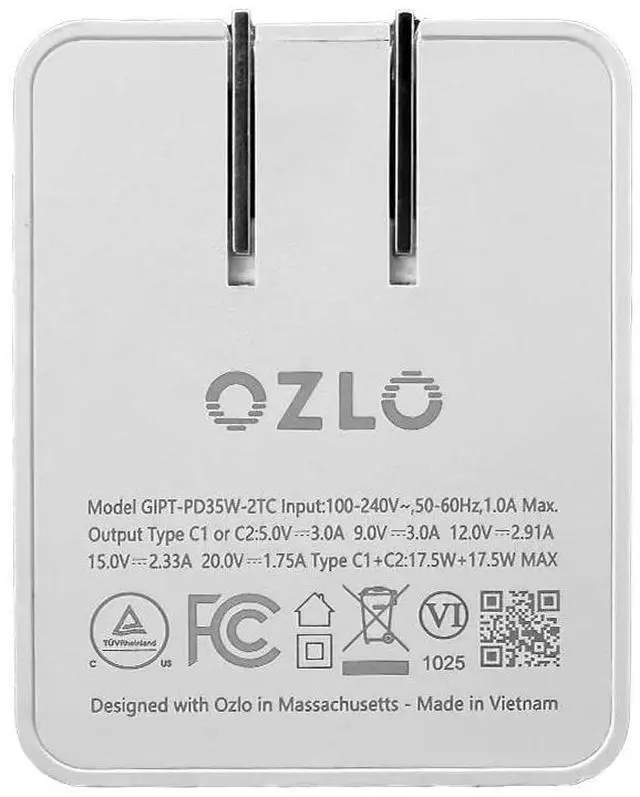 Alt view image 3 of 4 - Ozlo USB-C Charging Block