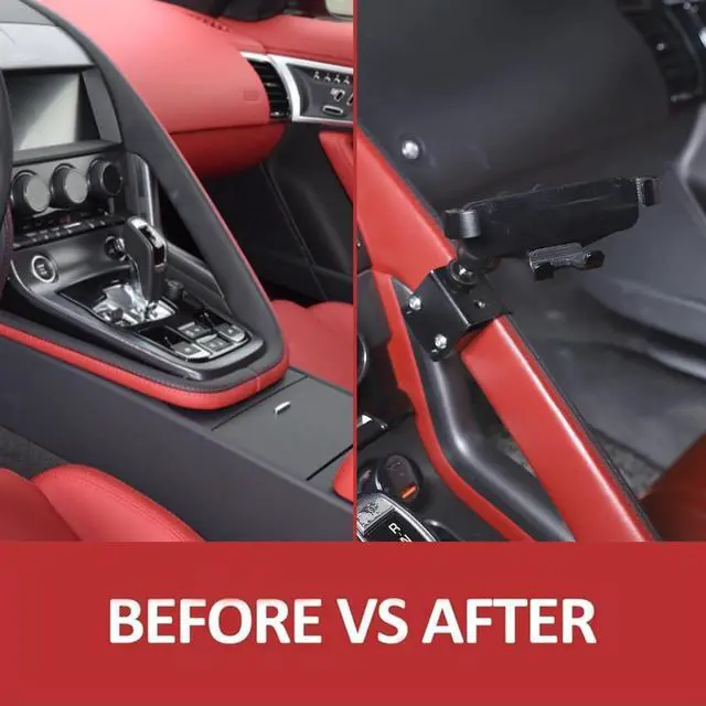 Alt view image 2 of 5 - JONKOKO Car Central Control Armrest Car Phone Mount for Jaguar F-Type 2013-2024 Auto Mobile Phone Holder Accessories (Style F)