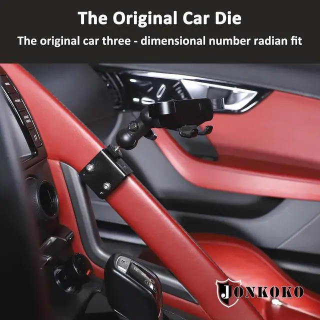 Alt view image 3 of 5 - JONKOKO Car Central Control Armrest Car Phone Mount for Jaguar F-Type 2013-2024 Auto Mobile Phone Holder Accessories (Style F)