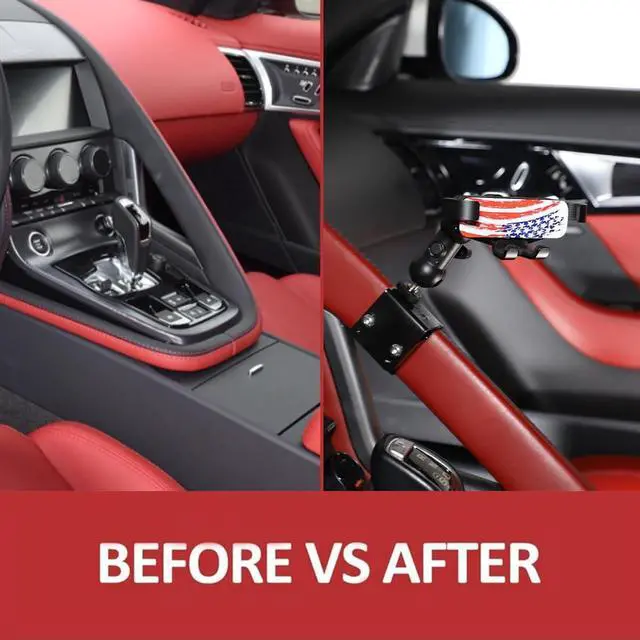 Alt view image 2 of 5 - JONKOKO Car Central Control Armrest Car Phone Mount for Jaguar F-Type 2013-2026 Auto Mobile Phone Holder Accessories (Style H)