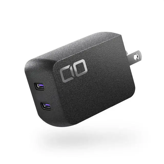 Main image of CIO 65W Dual USB-C Charger Block, Compact 65W GaN USB-C Wall Charger for Laptop/Phone/Tablet, 2-Port Fast Charging Adapter, 67W Max Output, Charging Block, NovaPort Duo II 67W2C (Black)