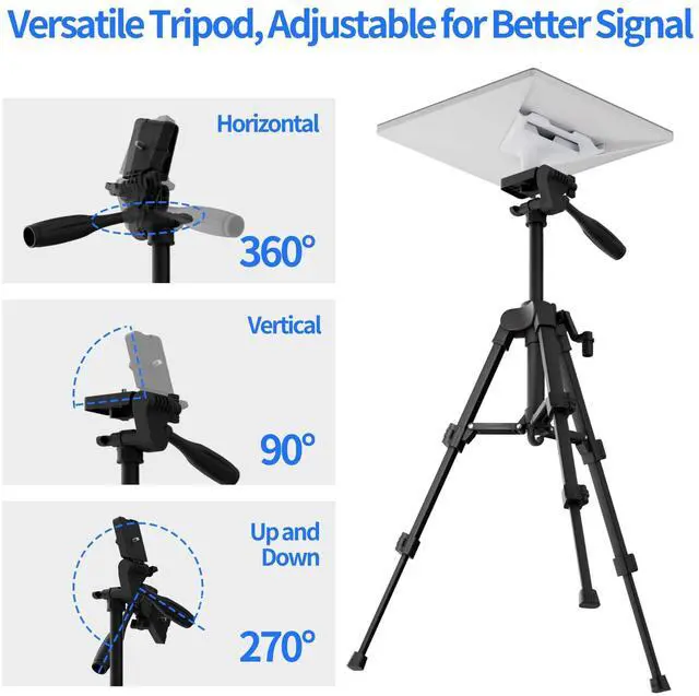 Alt view image 2 of 5 - RVMARINEPAT Starlink Mini Tripod, Portable Starlink Accessories with Ajustable Height, Includes Starlink Mini Tripod Adapter,Starlink Mount Adapter