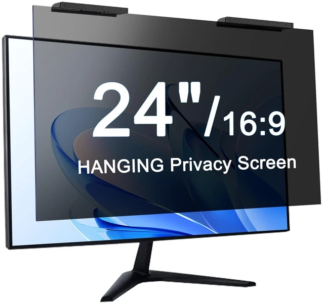 Main image of 24 Inch Privacy Screen for Computer Monitor Hanging Removable 16:9 (1 Pack)