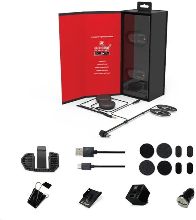 Alt view image 3 of 5 - UCLEAR Digital Motion HDX-V Bluetooth Helmet Communication System - Dual Kit