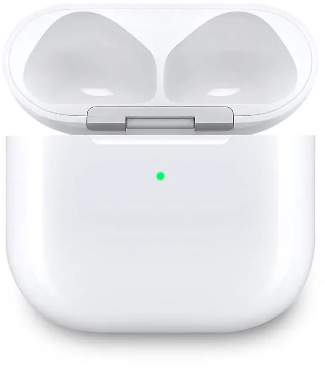 Main image of MIOLLYBO Wireless Charging Case Compatible with AirPods 4th Generation, Replacement for Air Pod 4 Charger Case with Bluetooth Pairing, Sync Button & USB C Port Charging (White)