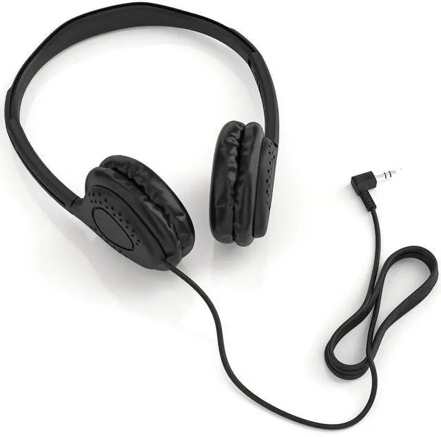 Alt view image 2 of 3 - Maeline Bulk Classroom Student Headphones On Ear Stereo Headphones Adjustable Band & Faux Leather Cushions for Kids Online Learning, Library, School, Travel - 3.5mm Plug - 10 Pack - Black