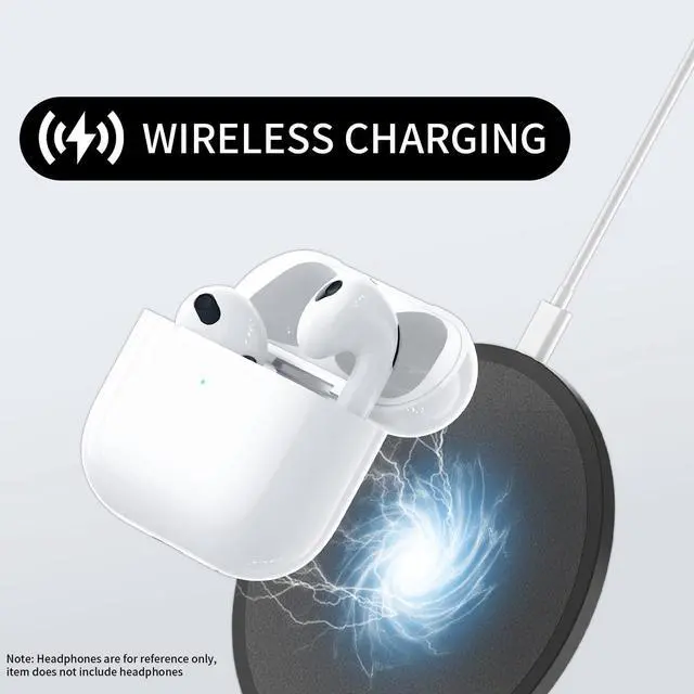 Alt view image 4 of 5 - MIOLLYBO Wireless Charging Case Compatible with AirPods 4th Generation, Replacement for Air Pod 4 Charger Case with Bluetooth Pairing, Sync Button & USB C Port Charging (White)