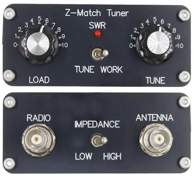 Alt view image 2 of 5 - QRP Z-Match Manual Antenna Tuner High-Efficiency 3-28 MHz Frequency Range with Wide Matching Impedance Range Works with HAM Radio Equipment