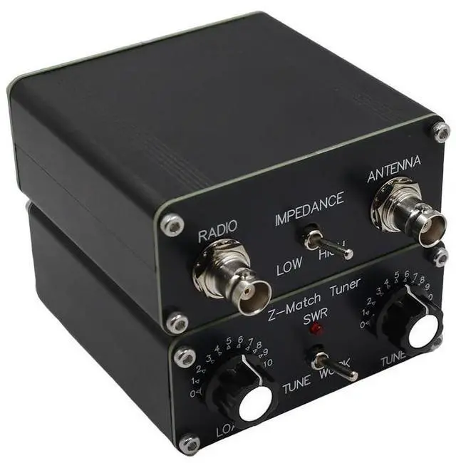 Alt view image 5 of 5 - QRP Z-Match Manual Antenna Tuner High-Efficiency 3-28 MHz Frequency Range with Wide Matching Impedance Range Works with HAM Radio Equipment