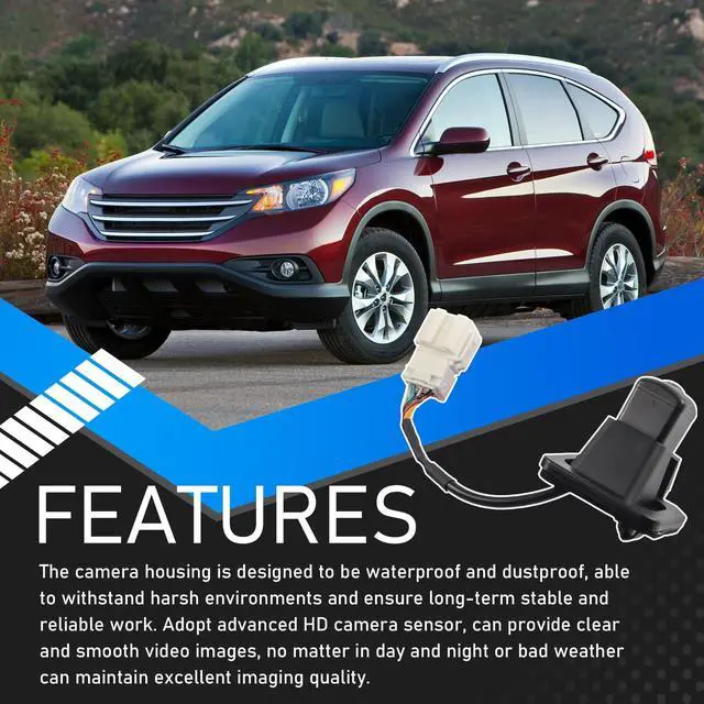 Alt view image 4 of 5 - YzusGomumu 39530T0AA01 Rear View Backup Camera Compatible with 2012 2013 Honda CR-V Parking Assist Camera Replaces 39530-T0A-A01 590-074 590074 HO1960123 39530-T0A-A011-M1 39530T0AA011M1