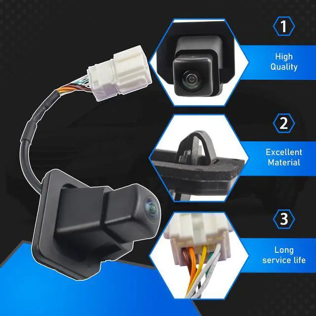 Alt view image 5 of 5 - YzusGomumu 39530T0AA01 Rear View Backup Camera Compatible with 2012 2013 Honda CR-V Parking Assist Camera Replaces 39530-T0A-A01 590-074 590074 HO1960123 39530-T0A-A011-M1 39530T0AA011M1