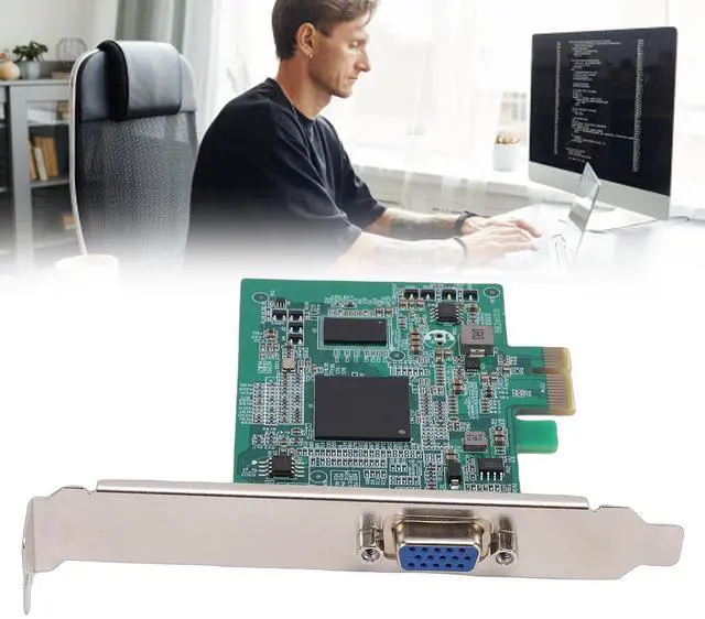 Alt view image 5 of 5 - Wisoqu PCIe Graphics Card, Plug and Play, 512M Video Memory VGA Interface, with Low Power Consumption 6W, for X99 X79 Motherboard Desktop Computer