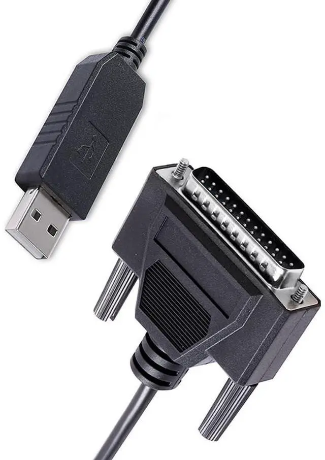 Alt view image 5 of 5 - Usangreen USB Programming Cable for Fanuc CNC DNC Fanuc 6 10 11 12 15 16 18 21 Series Software Flow Control CNC-SW-25M, USB to DB25 Male Console Cable for Fanuc, Built in FT231XS Chip,