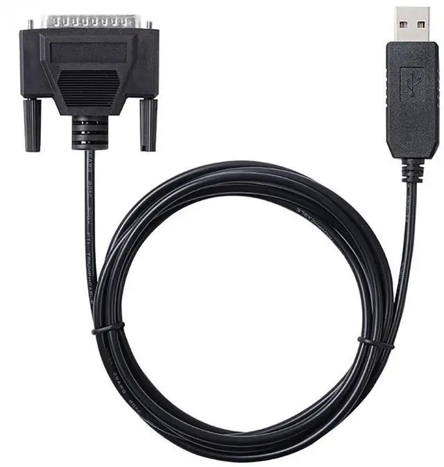 Alt view image 4 of 5 - Usangreen USB Programming Cable for Fanuc CNC DNC Fanuc 6 10 11 12 15 16 18 21 Series Software Flow Control CNC-SW-25M, USB to DB25 Male Console Cable for Fanuc, Built in FT231XS Chip,