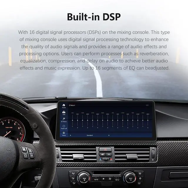 Alt view image 4 of 5 - 12.3 Inch CarPlay for BMW 5 Series E60 E61 E62 CCC 2005-2008 Andriod Auto Radio Upgrade Touch Screen Car Stereo Multimedia Linux System (Linux CCC System)