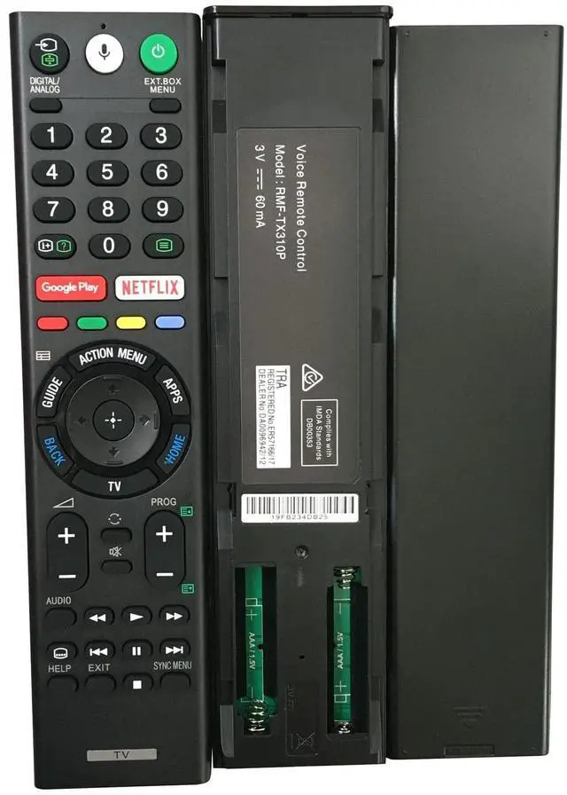 Alt view image 5 of 5 - RMF-TX310P Replacement Voice Remote Control Compatible for Sony TV KD-75X8000G KD-65X8000G KD-55X8000G KD-49X8000G KD-43X8000G KD-65X8077G KD-55X8077G KD-65X7500F KD-55X7500F RMF-TX310C RMF-TX310T