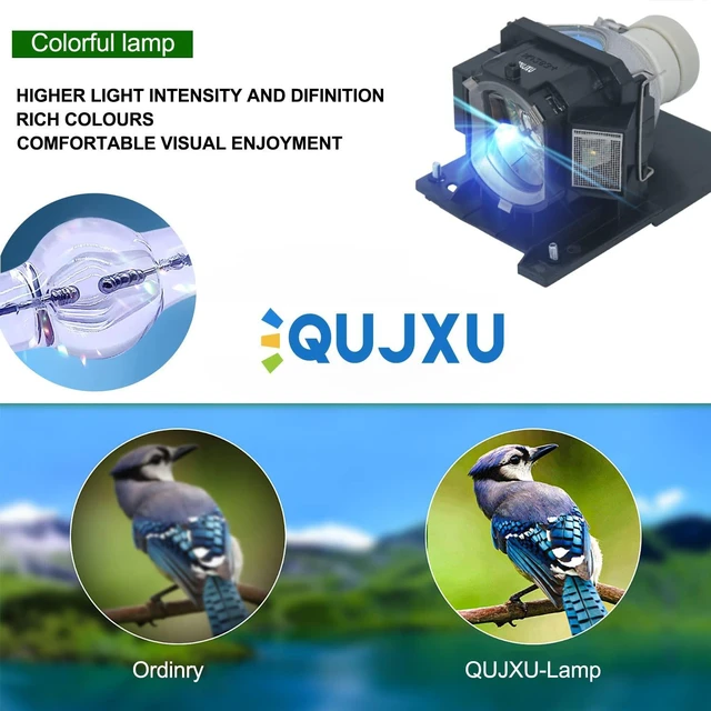 Alt view image 2 of 5 - QUJXU DT01021 Replacement Projector Lamp for Hitachi CP-X2010 CP-X2010N CP-X2510 CP-X2510E CP-X2510EN CP-X2510N CP-X3010 CP-X3010E CP-X3010EN CP-X3010N ED-X40, Lamp with Housing