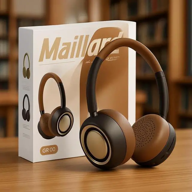 Main image of auvstar Wireless Over-Ear Headphones with Active Noise Cancelling, 35-Hour Battery, Bluetooth 5.2, Hi-Fi Stereo, Foldable Design, Comfortable Earmuffs - Brown