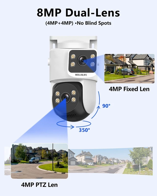 Alt view image 2 of 5 - 4K Wired Security Camera System, Home POE Video Surveillance Systems