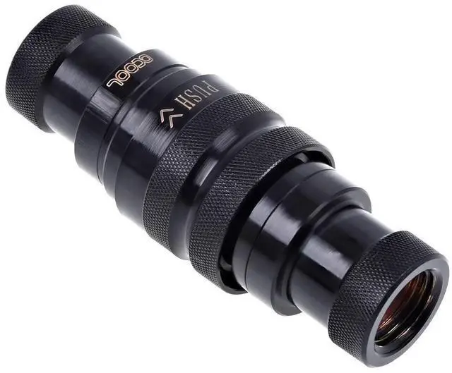 Alt view image 2 of 5 - Alphacool G1/4" Eiszapfen HF Quick Release Connector Kit, Deep Black
