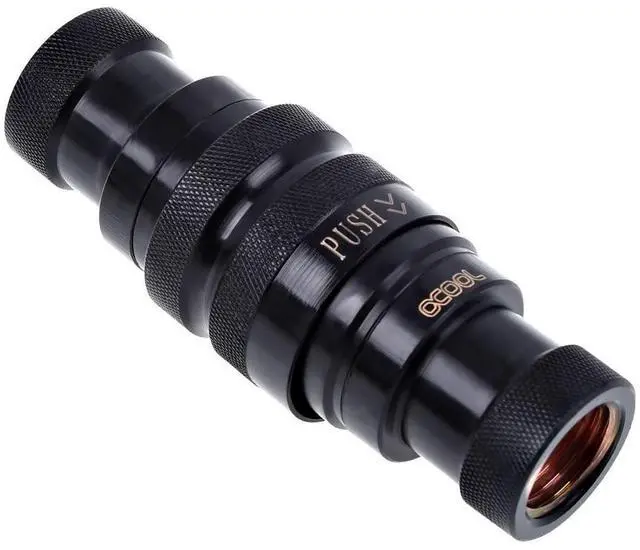 Main image of Alphacool G1/4" Eiszapfen HF Quick Release Connector Kit, Deep Black