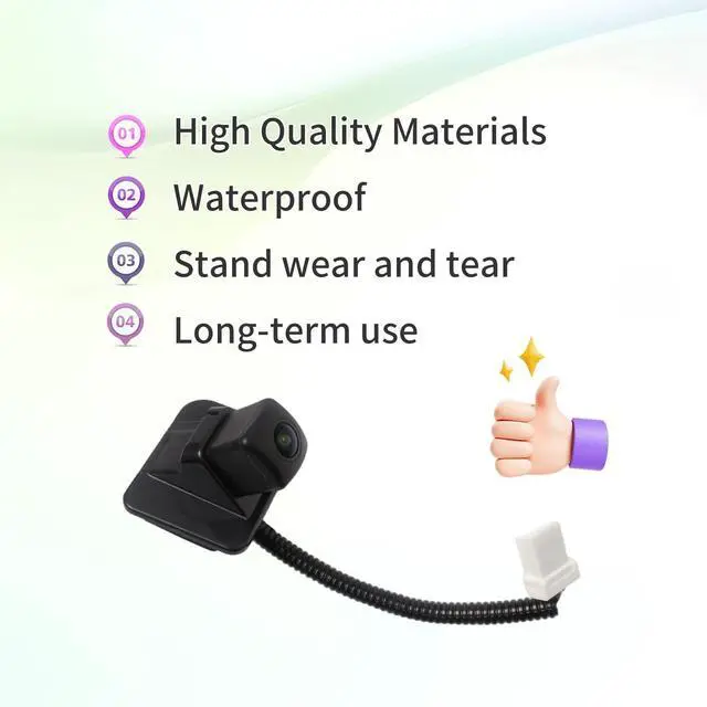 Alt view image 3 of 5 - Qrstvyun Rear View Backup Camera Fit for Honda Civic 2013 2014 2015, Reverse Backup Camera Park Assist Camera Replace 39530-TR3-A51