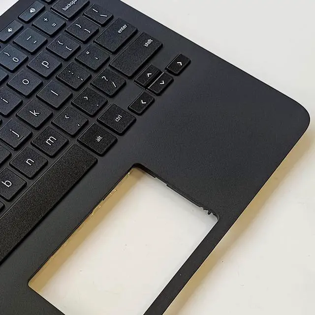Alt view image 3 of 5 - Lyinsen Replacement for HP Chromebook 11MK G9 EE Laptop Upper Case Palmrest Keyboard Assembly Part 11.6" M44258-001 Top Cover Black