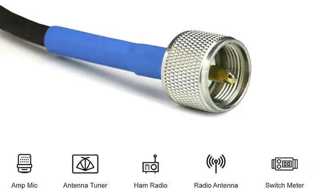 Alt view image 4 of 5 - Extreme Consumer Products ECP Cable Experts RG-8X Coax Cable - 100 FT PL259 M/M Connectors - Heavy Duty Indoor/Outdoor Weatherproof Jumper Cables - CB, Ham Radio, Short Wave Radio - HF, VHF, UHF