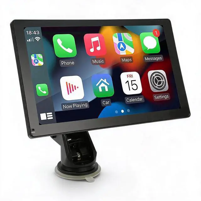 Main image of 9" Touchscreen Car Stereo Receiver with Bluetooth Android Auto 12 LED Lights MP5 Video Player Radio for Android Phones