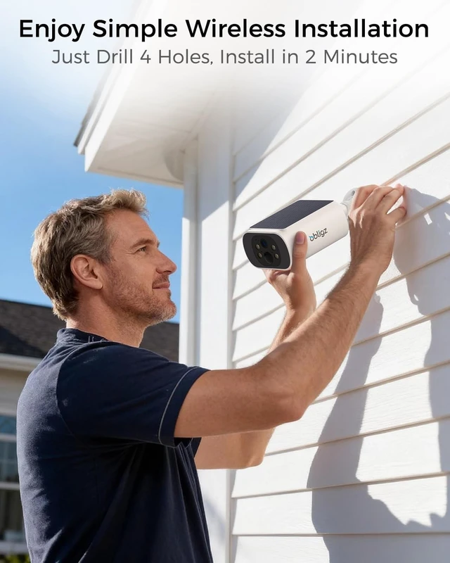 Alt view image 3 of 5 - obligz 4MP Solar Security Cameras Wireless Outdoor, 2Mins DIY Installation