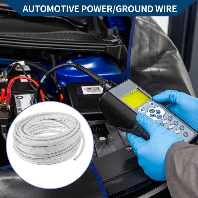 Alt view image 2 of 5 - Hihaha Electrical Ground Wire Automotive Power Wire 98FT White TC 1 Pc 12AWG 3 Conductor Fully Insulated& Soft Touch Jacket Universal