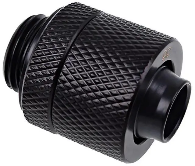 Alt view image 2 of 4 - Alphacool Eiszapfen 3/8" ID x 1/2" OD G1/4 Compression Fitting - Black Sixpack (17228)