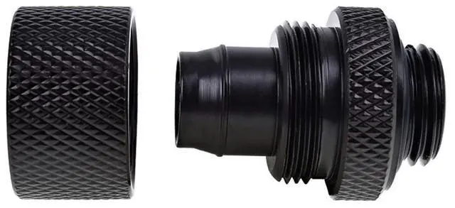 Alt view image 4 of 4 - Alphacool Eiszapfen 3/8" ID x 1/2" OD G1/4 Compression Fitting - Black Sixpack (17228)