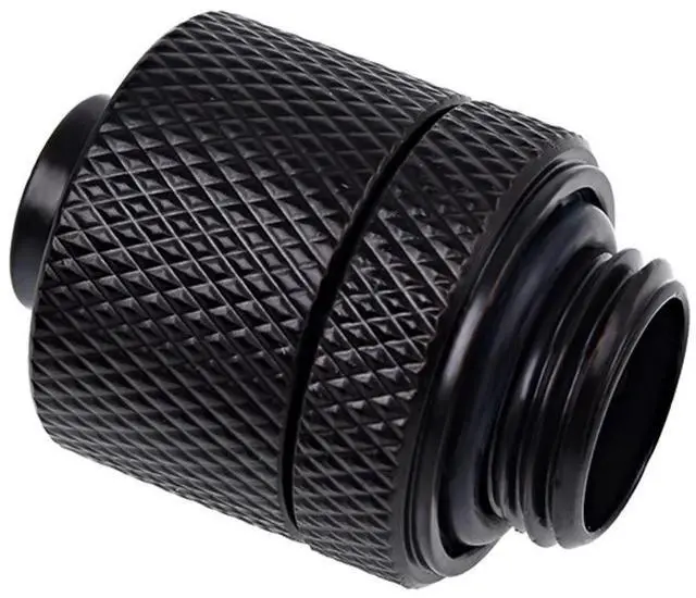Alt view image 3 of 4 - Alphacool Eiszapfen 3/8" ID x 1/2" OD G1/4 Compression Fitting - Black Sixpack (17228)