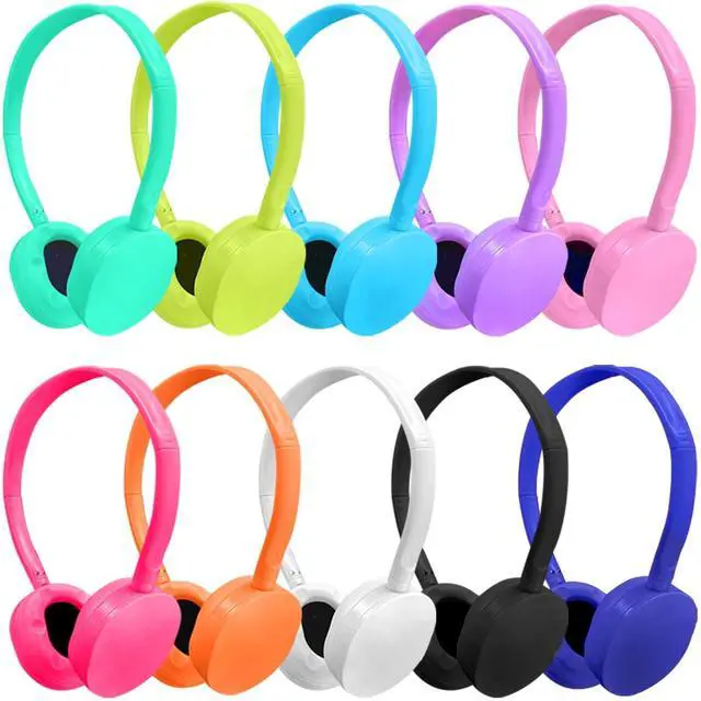 Main image of Ladont Kids Bulk Headphones for Classroom School 10 Pack, Durable Wired Classroom Headphones for Kids Student Children Teens Boys Girls,HD Sound 3.5mm Jack (10 Color)