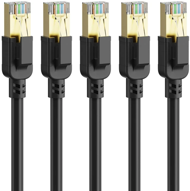 Main image of Dacrown Cat 8 Ethernet Cable 7FT 5Pack, 40Gbps 2000MHz High-Speed Cord