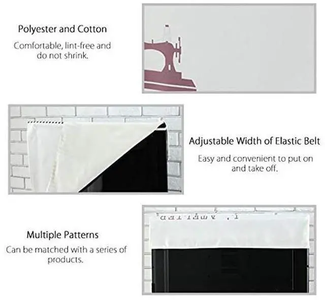 Alt view image 3 of 5 - TINTON LIFE Premium Quality Wrinkle Free Polycotton Indoor TV Dustproof Cover Cloth(Leaf 3, 60")