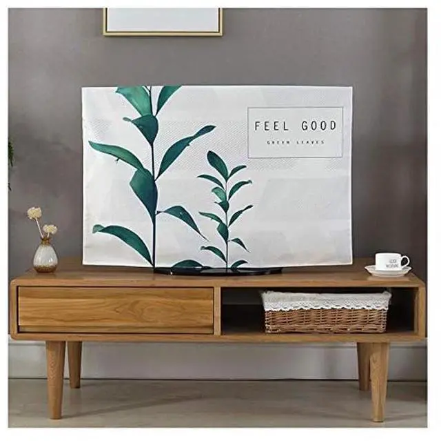 Alt view image 4 of 5 - TINTON LIFE Premium Quality Wrinkle Free Polycotton Indoor TV Dustproof Cover Cloth(Leaf 3, 60")