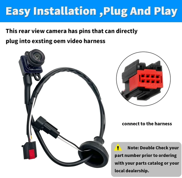 Alt view image 2 of 5 - wzruiqipei Rear View Back Up Camera Compatible with Chrysler Town & Country 2011-2016 Dodge Grand Caravan 2011-2020 Reverse Park Assist Backup Camera Replaces 4672639AA CH1960103