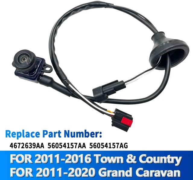 Alt view image 4 of 5 - wzruiqipei Rear View Back Up Camera Compatible with Chrysler Town & Country 2011-2016 Dodge Grand Caravan 2011-2020 Reverse Park Assist Backup Camera Replaces 4672639AA CH1960103