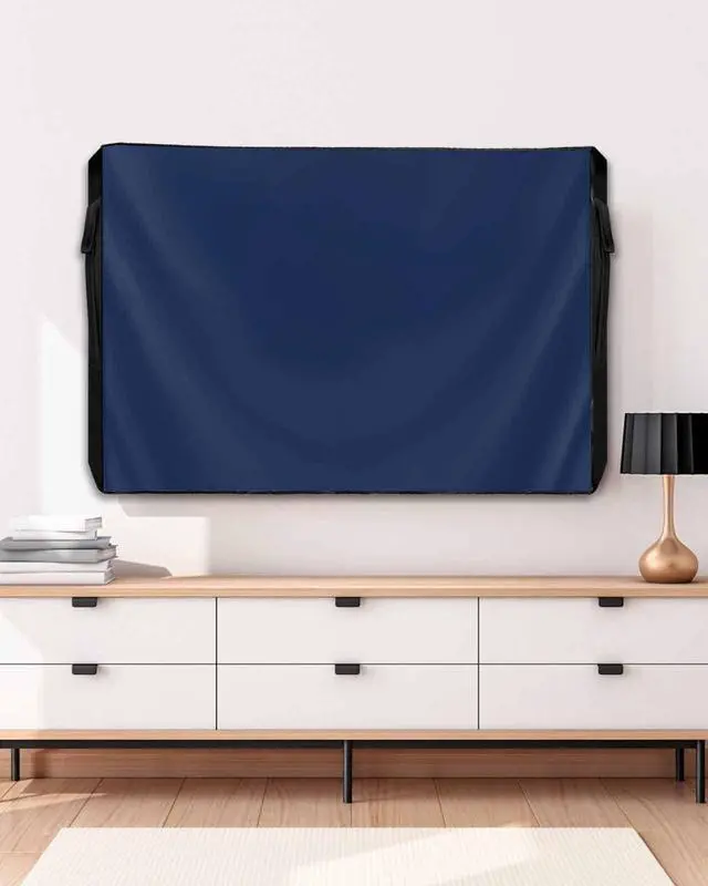 Alt view image 5 of 5 - Lsrtoss Navy Blue Outdoor TV Cover 40-43 Inch Weatherproof, Zippered, Waterproof, Cotton, Perfect for Outdoor TVs