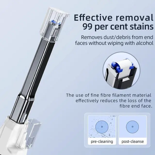 Alt view image 4 of 5 - Duogalia 2-Pack Fiber Optic Cleaner Tool for MPO/MTP Connector - Cleaning Pen Over 500 Cleans for Fiber Endface & Optical Connector (White)
