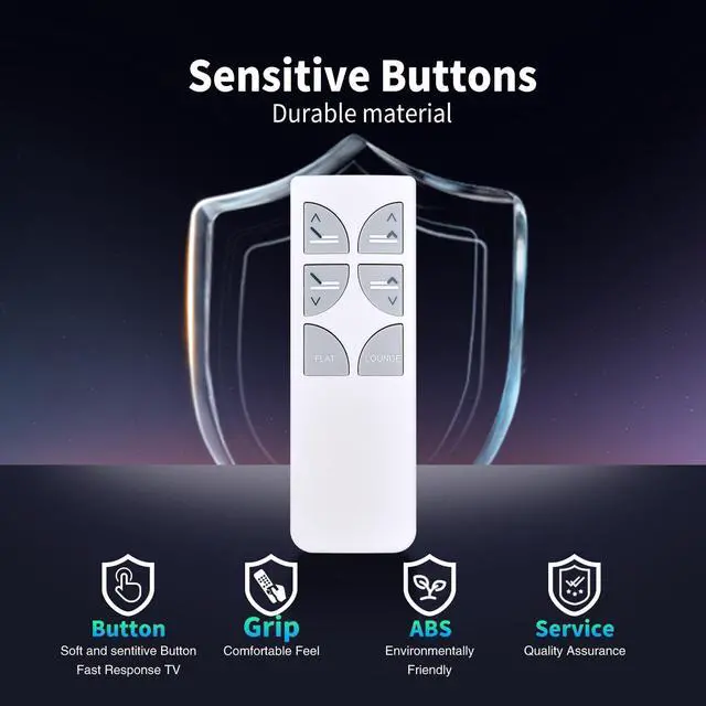 Alt view image 4 of 5 - Snrigw Replacement Remote Control for Serta Motion Essentials 2 II Linak HB12012-00 Adjustable Bed Base