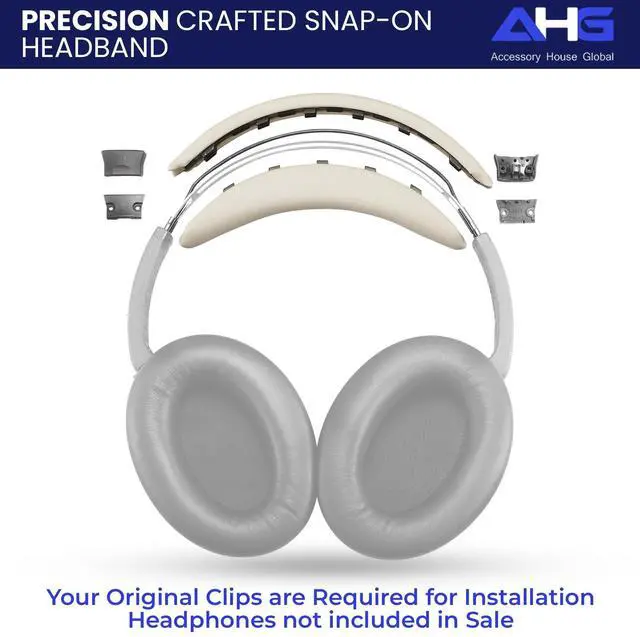 Alt view image 5 of 5 - AHG Accessory House Global Replacement QC Ear Pad and Headband Pad Kit Cushion. Compatible with Bose QuietComfort (2023) QC45 QCSE QC35 II Wireless Noise Cancelling Headphones (White Smoke)