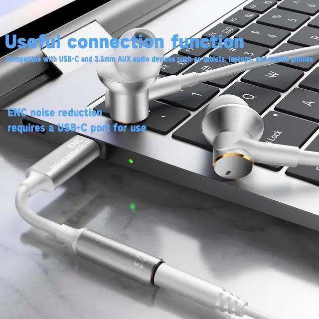 Alt view image 4 of 5 - Wired Active Call Noise Cancelling Earbuds (Dynamic & Balanced Armature)-Deep Rich Bass Hi-Fi Stereo In Ear Headphones,Balanced Super Bass Mids Highs Wired Earphone with Mic Noise Reduction(white)