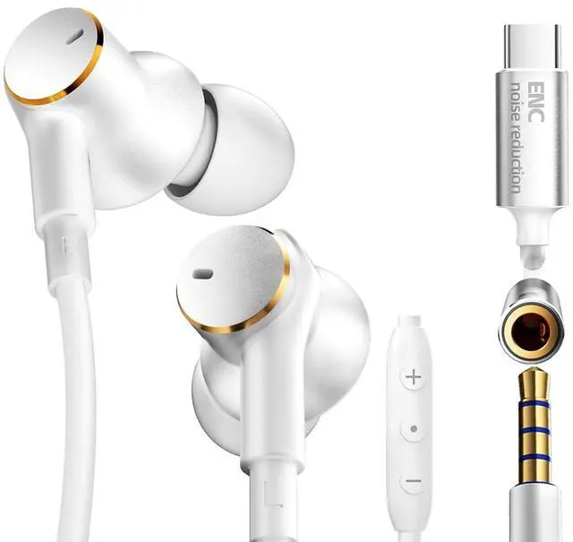 Main image of Wired Active Call Noise Cancelling Earbuds (Dynamic & Balanced Armature)-Deep Rich Bass Hi-Fi Stereo In Ear Headphones,Balanced Super Bass Mids Highs Wired Earphone with Mic Noise Reduction(white)
